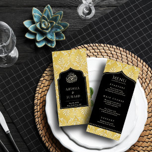Islamic Royal Golden Damask Muslim Wedding  Menu