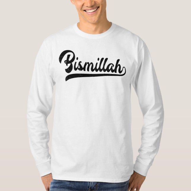 Islamic Sign Bismillah Long Sleeve T-Shirt (Front)