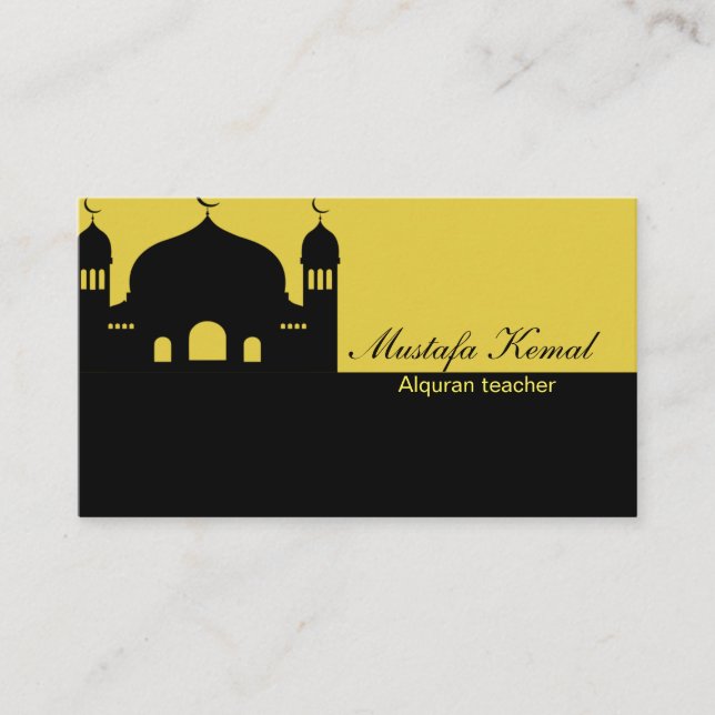 Islamic Style Business Card (Front)