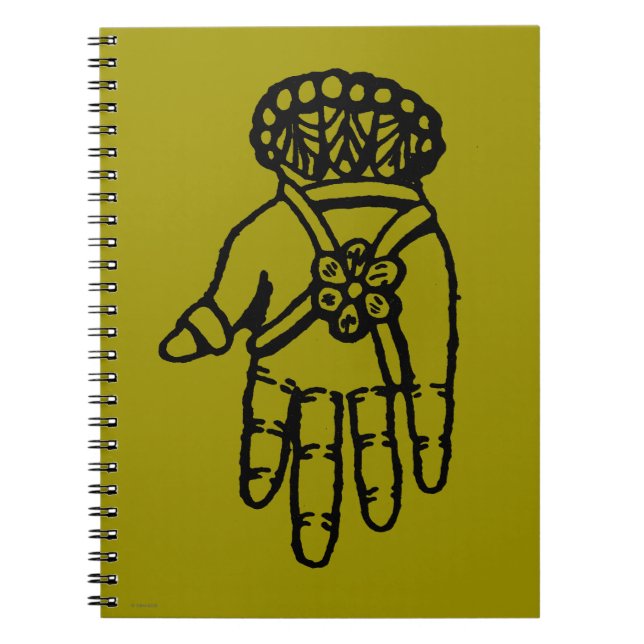 Islamic Symbol: Hamsa Spiral Notebook (Front)