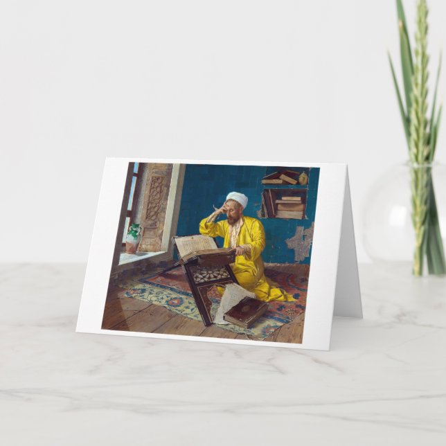 Islamic Theologian with Quran | Osman Hamdi Bey | Card (Front)
