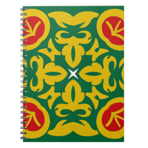 Islamic Traditional Pattern. Bandanna print design Notebook