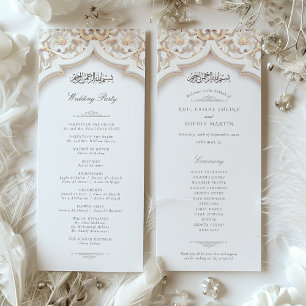 Islamic Wedding Ceremony Program Card