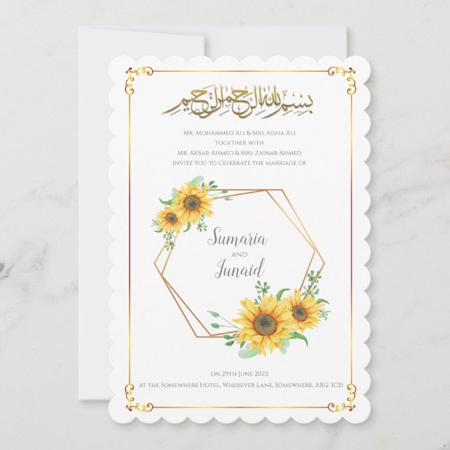 Islamic Wedding Invitation (Front)