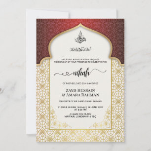 Islamic Wedding Invitation 6 Jewel Tone Colours