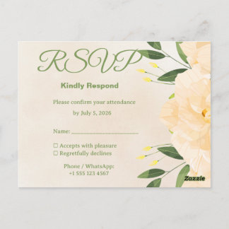 Islamic Wedding RSVP Card | Matching Nikah Invitat