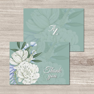 Islamic Wedding Thank You Card   Sage Green & Gold
