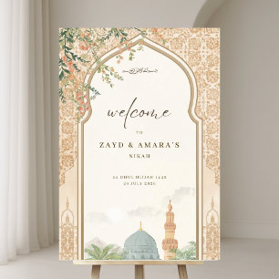Islamic Wedding Welcome   Masjid An-Nabawi Acrylic Sign