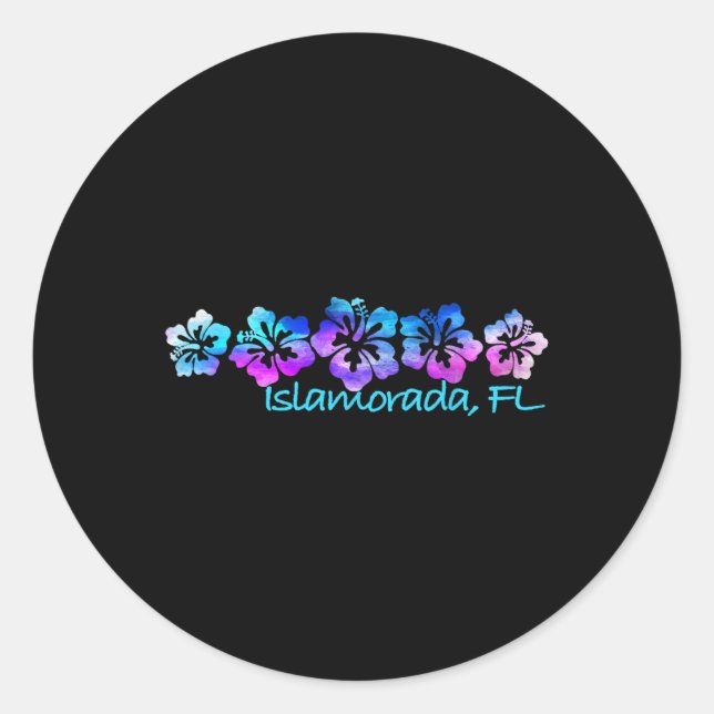 Islamorada  classic round sticker (Front)