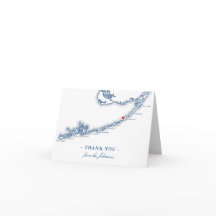 Islamorada FL Map Elegant Navy Blue Personalised