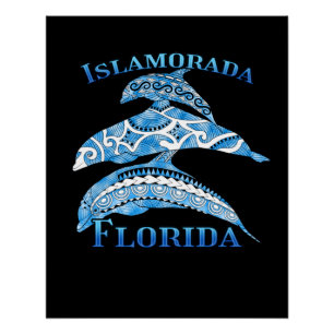 Islamorada Florida Keys Vacation Tribal Dolphins Poster