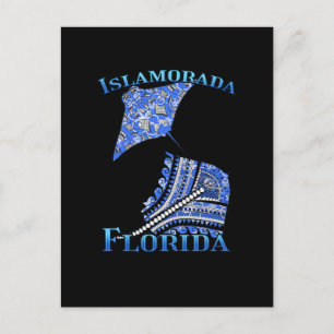 Islamorada Florida Keys Vacation Tribal Stingray Postcard