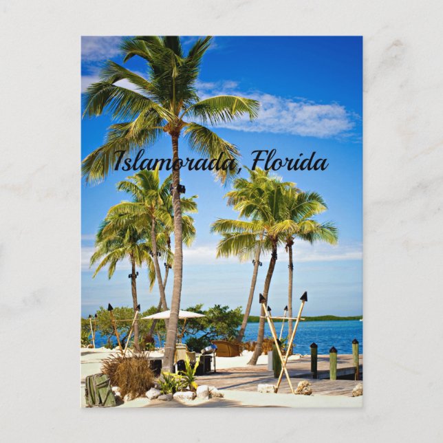 Islamorada, Florida Palm Trees Holiday Postcard (Front)