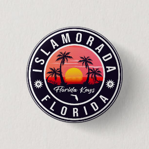 Islamorada Florida Retro Sunset Beach Souvenirs 3 Cm Round Badge
