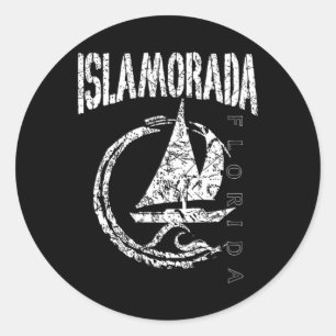 Islamorada Florida Souvenir Classic Round Sticker