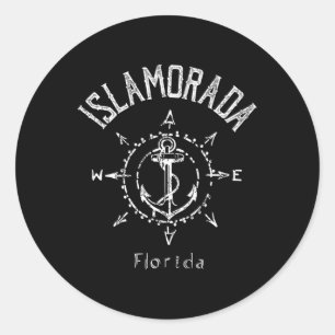 Islamorada Florida Souvenir Sailing  Classic Round Sticker