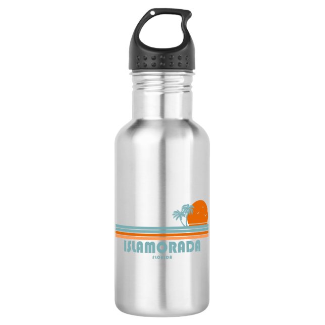Islamorada Florida Sun Palm Trees 532 Ml Water Bottle (Front)