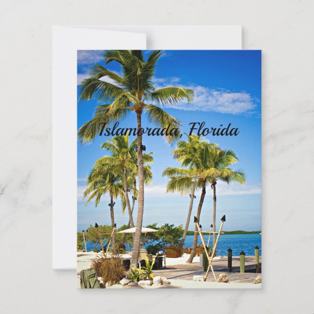 Islamorada, Florida tropical photograph Card (Front)