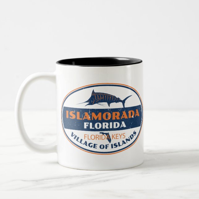 Islamorada Florida Two-Tone Coffee Mug (Left)