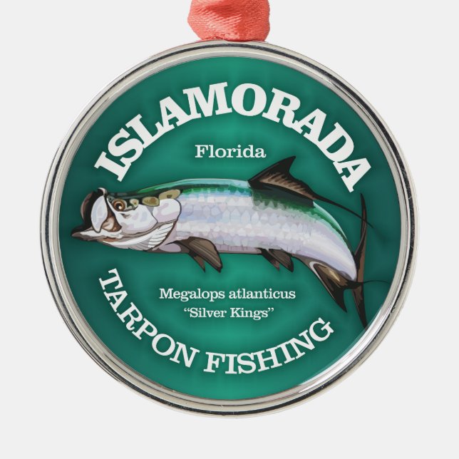 Islamorada (Tarpon) Metal Tree Decoration (Front)