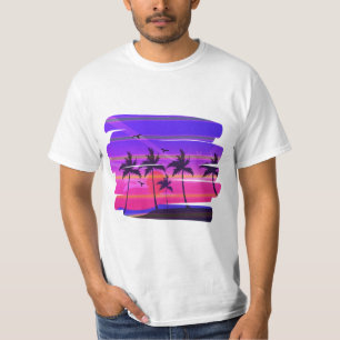Island, beach and palms tree T-Shirt