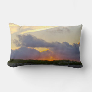Island Beach State Park Sunset Over Dunes Lumbar Cushion