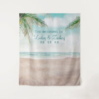 Island Breeze Beach Wedding Photo Booth Backdrop