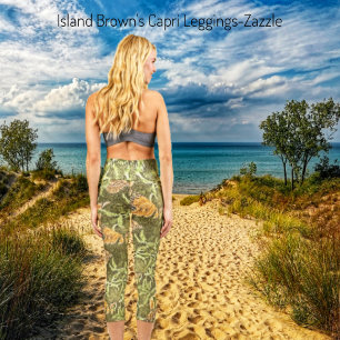 Island Brown Capri Leggings