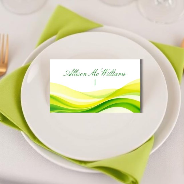 Island Citrus Green and Yellow Placecards Table Number (Island Citrus Green and Yellow Placecards Table Number )