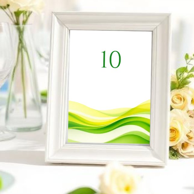 Island Citrus Green and Yellow Wedding Table Number (Island Citrus Green and Yellow Wedding Table Number )