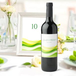 Island Citrus Green and Yellow Wine Label