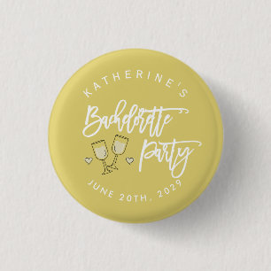 Island Citrus Yellow Bachelorette Party Buttons