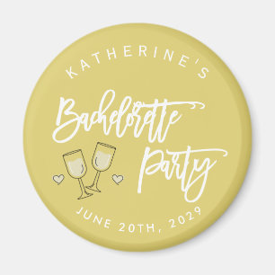 Island Citrus Yellow Bachelorette Party Magnets