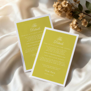 Island Citrus Yellow Old Money Details Card