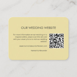 Island Citrus Yellow Wedding Details Card