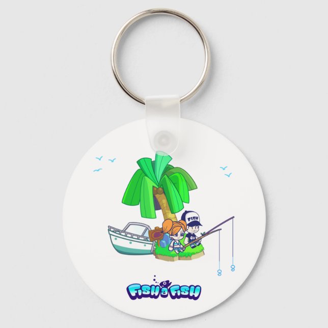 Island Couple Key Chain (Front)