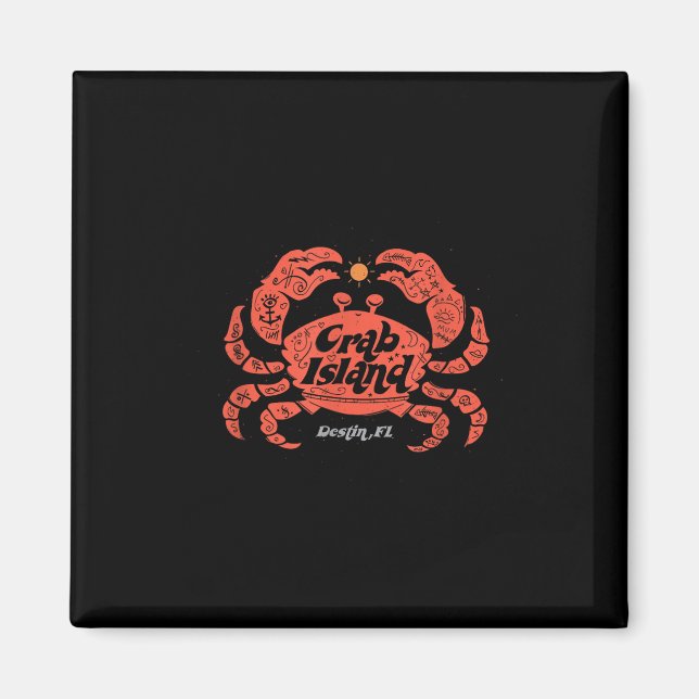 Island Crab Sandbar Hangout In Destin Florida Fl C Magnet (Front)