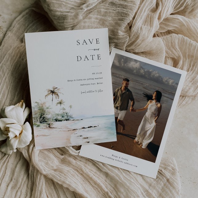 Island Destination Wedding Save The Date Invitation (Creator Uploaded)