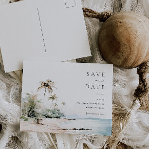 Island Destination Wedding Save The Date Postcard