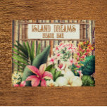 Island Dreams Beach Bar  Jigsaw Puzzle<br><div class="desc">Tropical vibes in this beautiful puzzle featuring bamboo and flowers.</div>