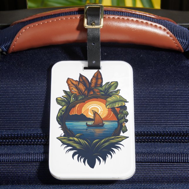 Island Dreams - The Caribbean Friends Collection Luggage Tag (Front Insitu 2)
