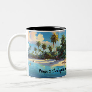 Island Dreams - The Caribbean Friends Collection Two-Tone Coffee Mug