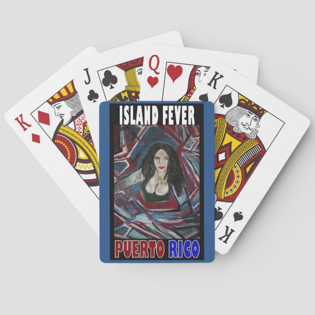 ISLAND FEVER PRINT PLAYING CARDS (Back)