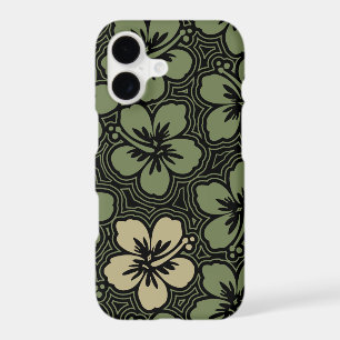 Island Floral Hawaiian Accent Hibiscus Pinstriped