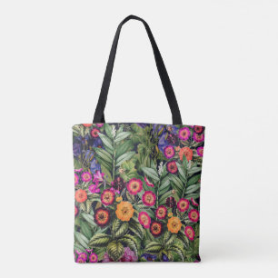 Island Floral Pink Meadow Tote Bag