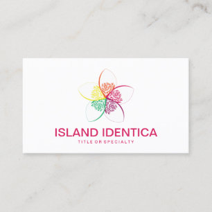 island flower business card