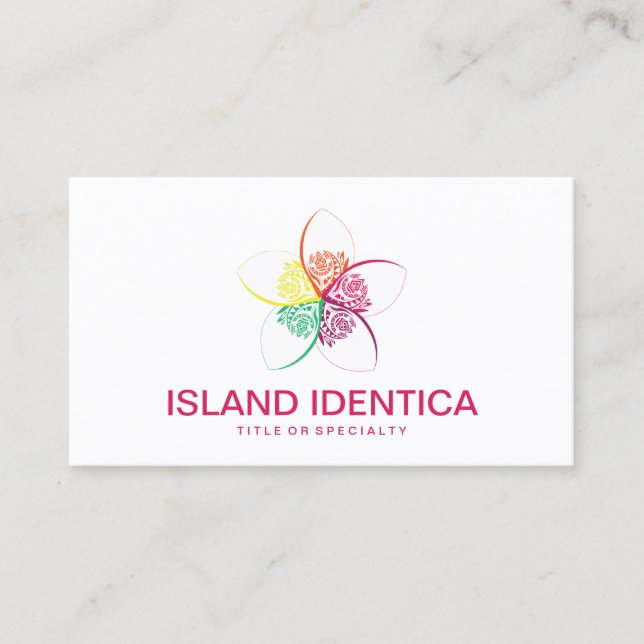 island flower business card (Front)