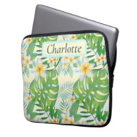 Island Flowers and Monstera Leaves Personalised 