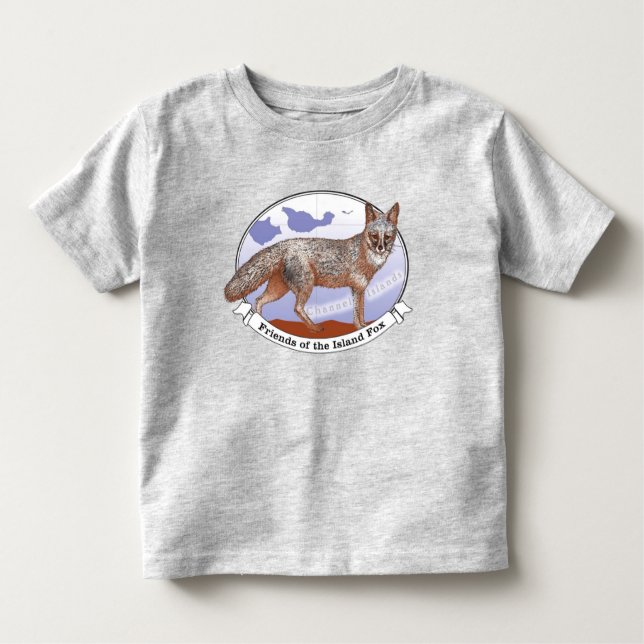 Island Fox Logo Grey Toddler T-Shirt (Front)