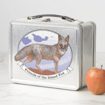 Island Fox Logo Metal Lunch Box